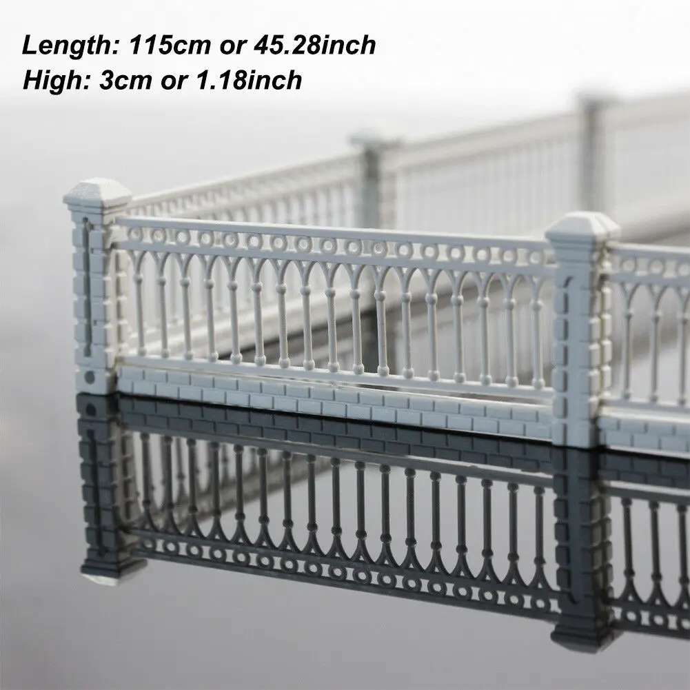 Evemodel 1 Meter Model Railway White Building Fence Wall 1:87 HO OO Scale LG10001