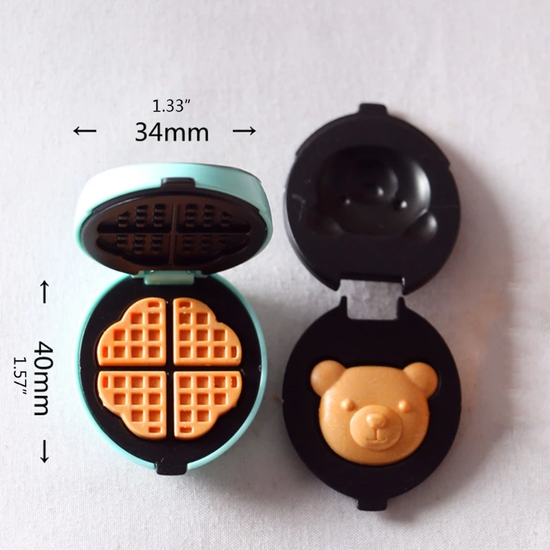 1/6 1/12 스케일 인형 집 미니어처 와플 메이커 현실적인 토스터 빵 기계 인터랙티브 척 장난감 소녀 선물