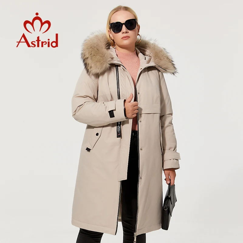 Astrid 2022 Winter Women's Coat Plus Size Jacket Hooded loose Warm Parkas Bio Fluff Thick Parka Coat Hight Quality Female New