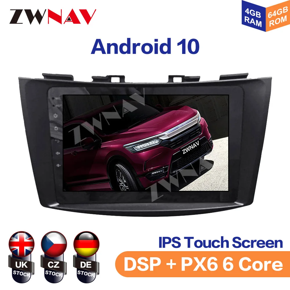 Car Radio Android 10 8 Core GPS Navigation For Suzuki SWIFT 2013-2016 Auto Stereo Head Unit Multimedia Player DSP No DVD Player