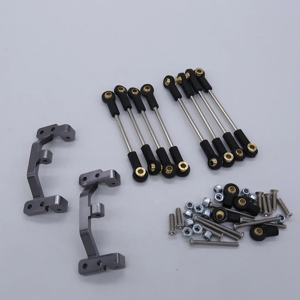 8Pack 1/16 RC Aluminum Alloy Rod Link Linkage for WPL B1 B14 B24 C14 C24 Model Crawler Buggy Trucks Replacement Parts