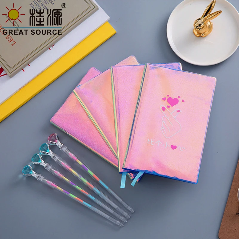 MQQ A5 Journal Moonlight Printing paper Soft Coorful Cover 80g 80sheets With Color Gel Pen