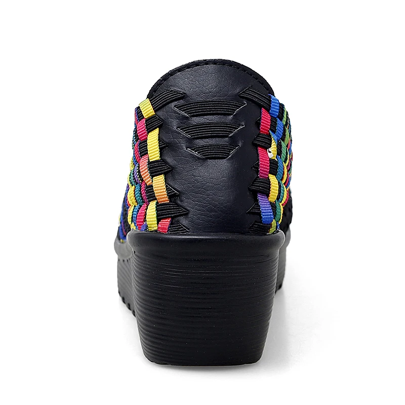 Women Shoes Flat Platform Breathable Summer Walking Shoes Women Sneakers Slip On 5CM Heel Handmade Female Flats Zapatillas Mujer