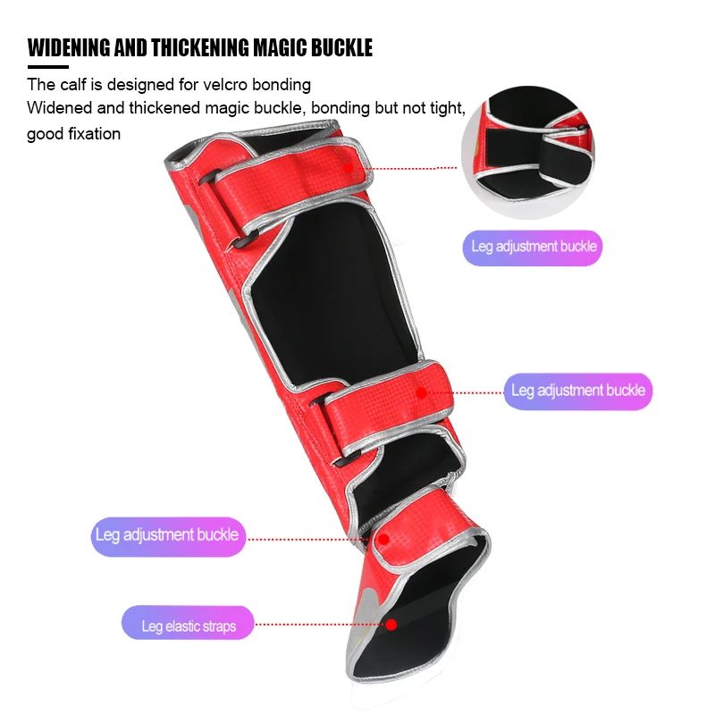 Adult Kids Muay Thai Boxing Shin Guard MMA Kickboxing Ankle Protectors Martial Arts Kick Boxing Legging Taekwondo Equipment