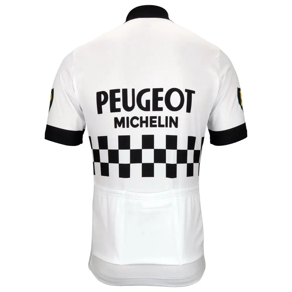 PEUGEOTful TEAM WHITE Retro Classic Cycling Jerseys Set Racing Bicycle Summer Short Sleeve Clothing Kit Maillot Ropa Ciclismo