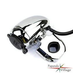 Papanda-Manillar cromado para motocicleta, 1 