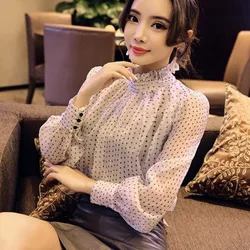 Long Sleeved Shirt for Women, Loose Blouse, Office Lady Clothing, New Arrived, Spring Fashion, 2024