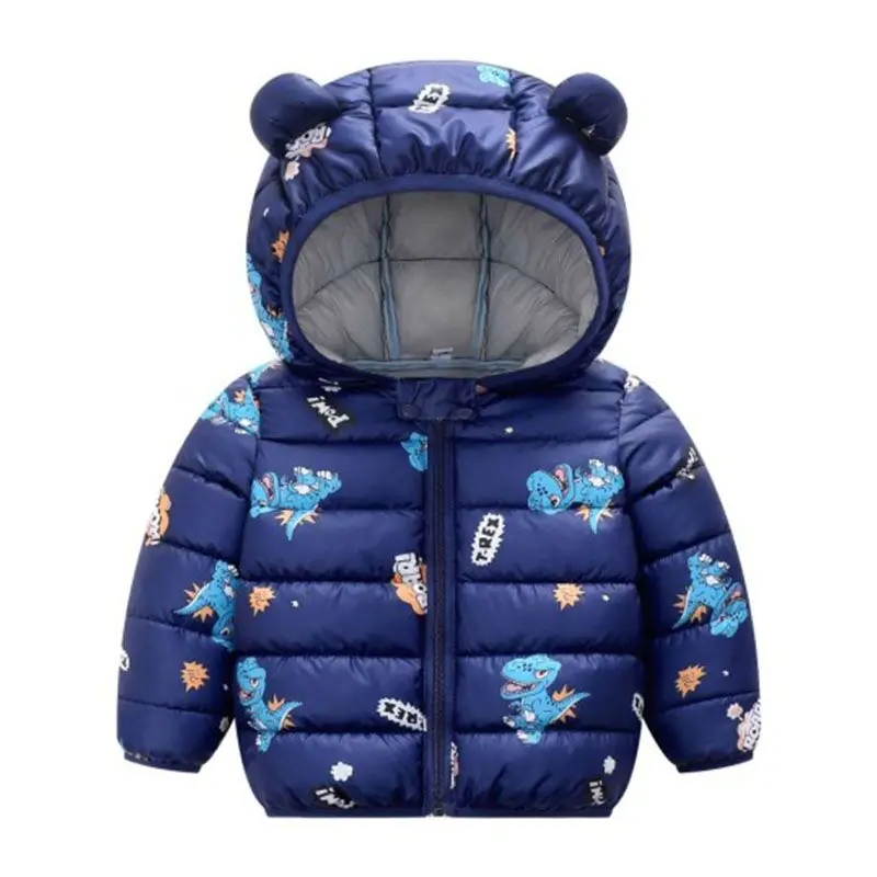 2019 Autumn Winter Baby Kids Solid Outerwear Infants Boys Girls Hooded Jacket Coats Clothing Christmas Cotton Padded Clothes