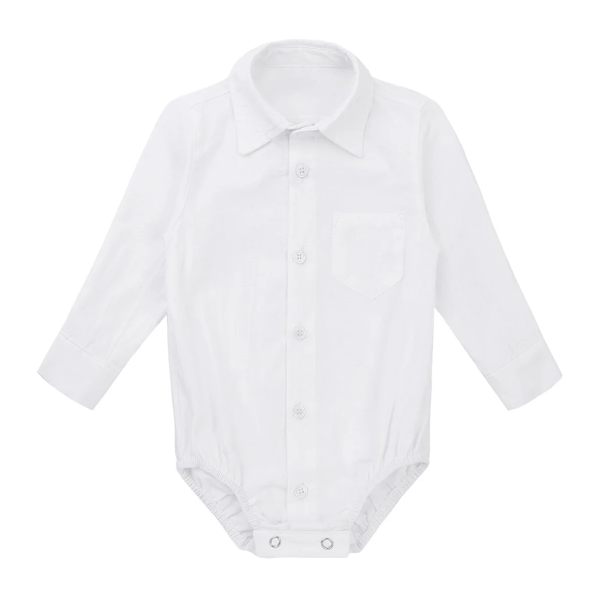 Infant Baby Boy Formal Shirt White Long Sleeve Body Jumpsuit Body Rompers Newborn Wedding Party Gentleman Clothes Baby Rompers