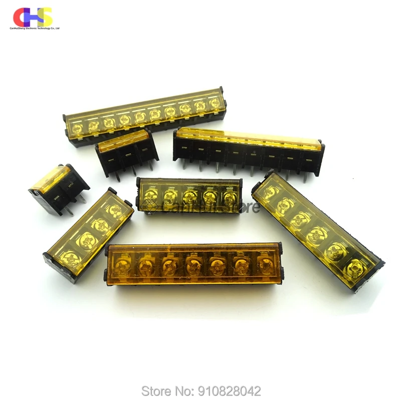 2/5Pcs HB9500-2P 3P 4P 5P 6P 7P 8P 9P 10Pin PCBขั้วต่อขั้วต่อสกรูHB-9500 300V 30AฝาปิดBarrier Terminal 9.5MM Pitch