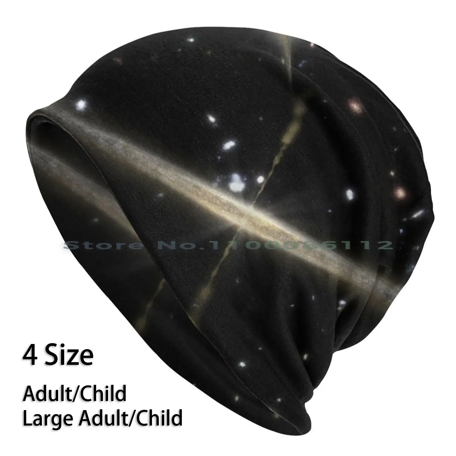 616. Galaxies Of All Shapes And Sizes Beanies Knit Hat Black Holes Galaxy Spitzer Space Telescope Universe Brimless Knitted Hat