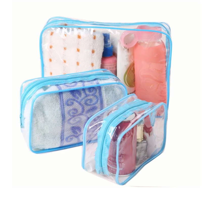 Travel Transparent Cases Clothes Toiletries Storage Bag Box Luggage Towel Suitcase Pouch Zip Bra Cosmetics Underwear Organizer