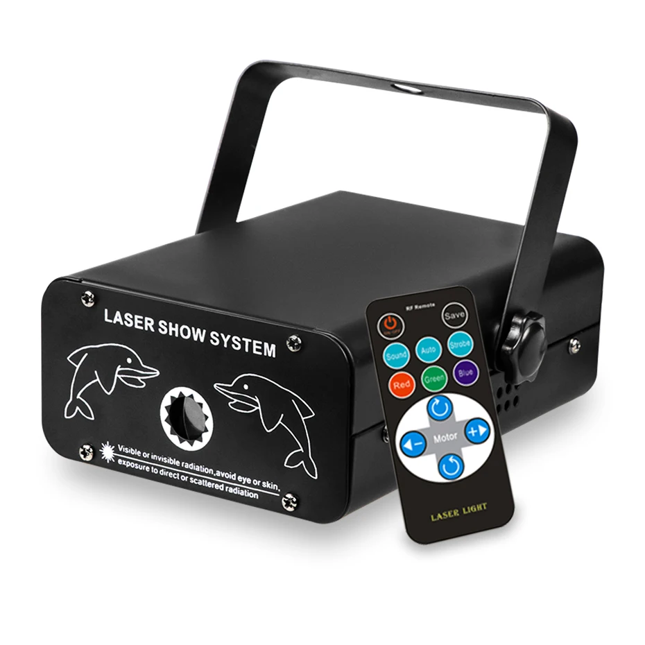 ALIEN Remote 16 Patterns RGB DJ Disco Laser Light Projector Party Christmas Wedding Holiday Sound Active Stage Lighting Effect