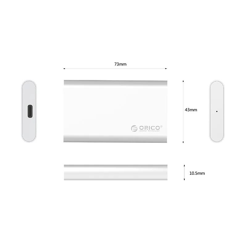 ORICO Type-C Mini mSATA SSD الضميمة MSATA الحالة الصلبة صغيرة من النوع C صندوق القرص الصلب المحمول SSD حافظة القرص الصلب قذيفة عالية السرعة #6