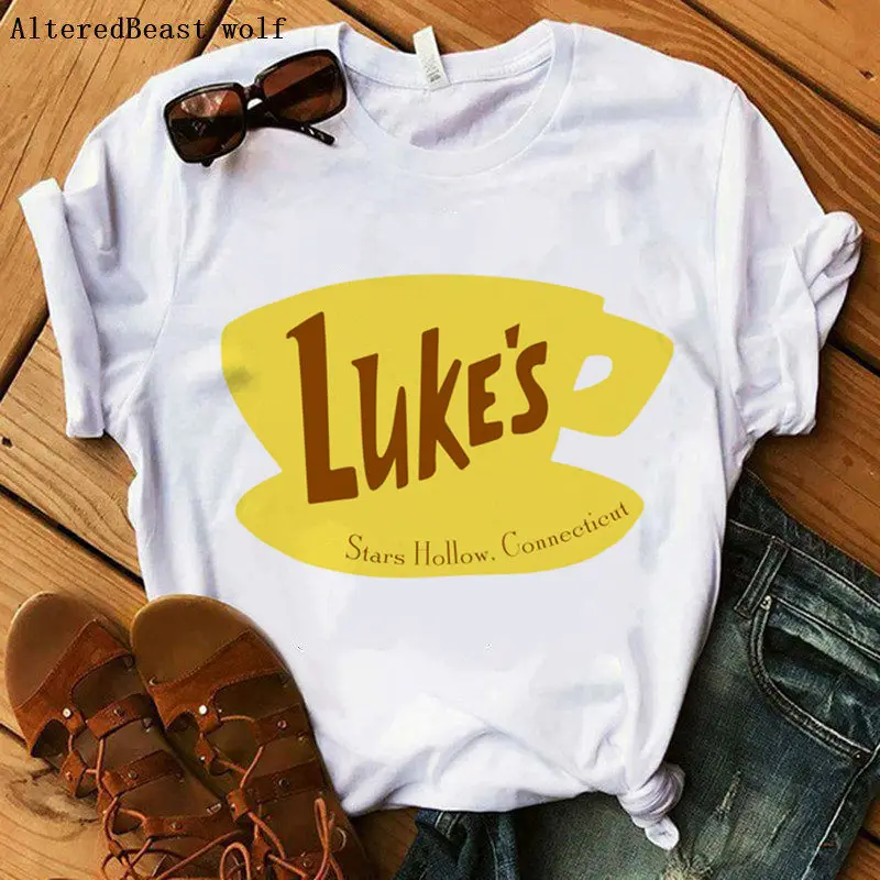 Coffee Gilmore Girls T Shirt Print magliette divertenti donna estate Casual manica corta vestiti femminile o-collo maglietta Luke\'S Top