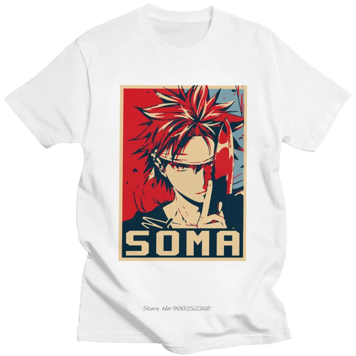 Awesome Shokugeki No Soma Tee Tops Men Short Sleeve Graphic Anime Manga Food Wars T-shirt Fitted Pure Cotton T Shirt Harajuku