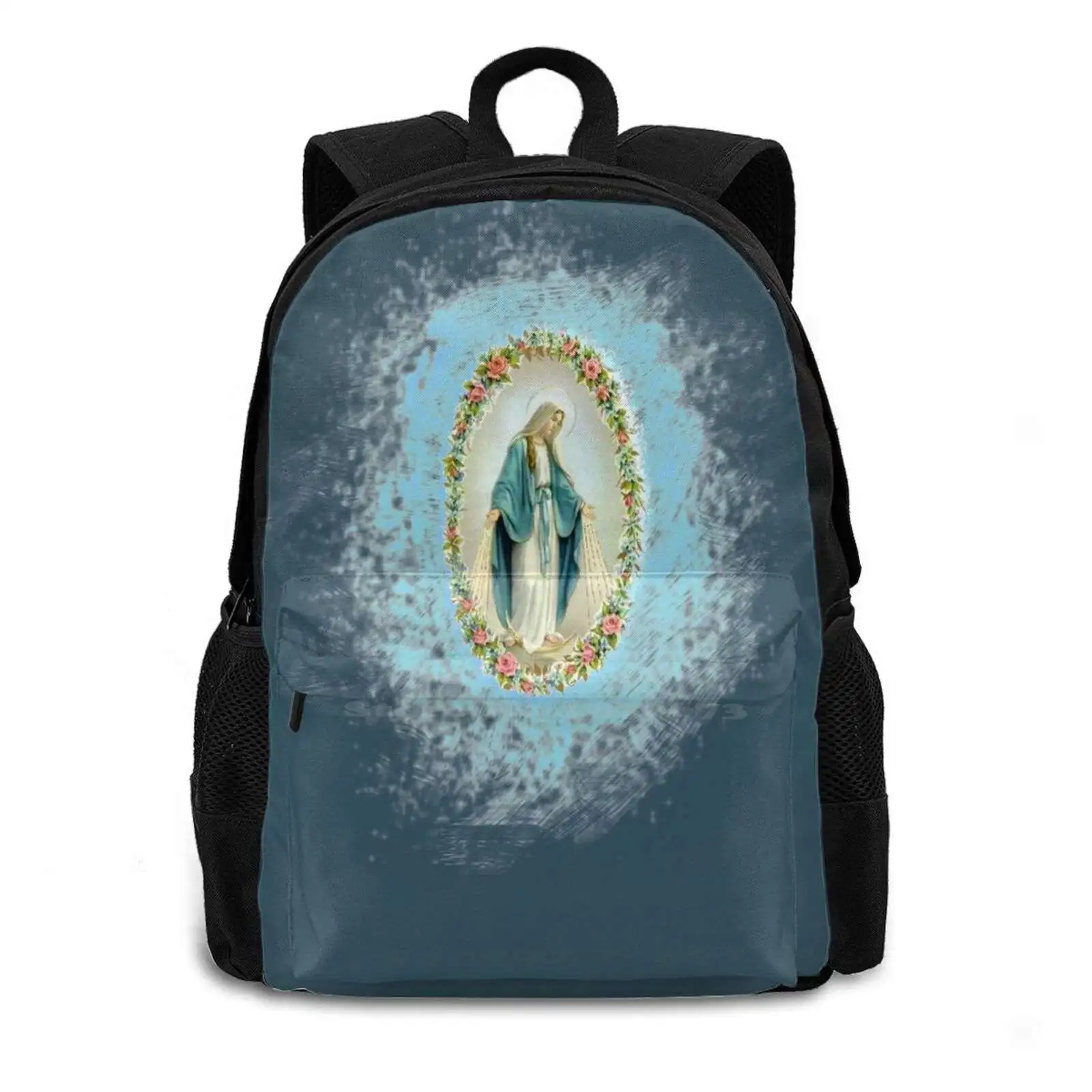 Virgin Backpacks For School Teenagers Girls Travel Bags Virgin Mary Secret Coin Apparition Fatima Angelus