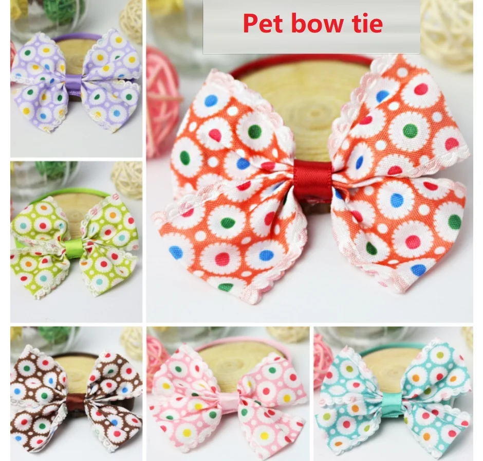 

Multicolor pet bow tie dog bow tie color dot cat bow tie cat collar dog accessories dog bow tie pet supplies