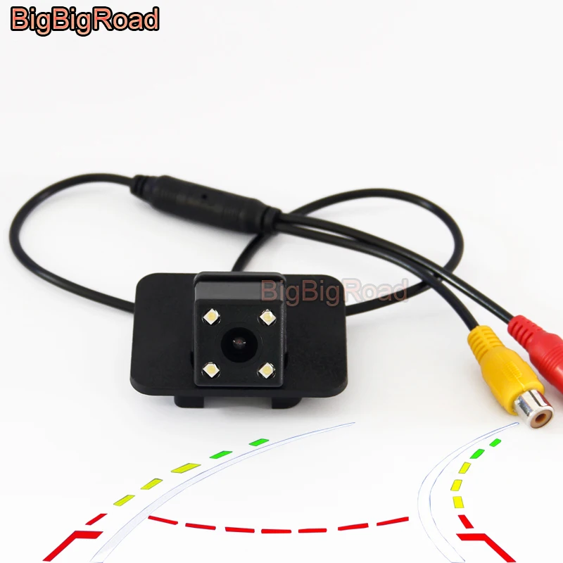 BigBigRoad Car Dynamic Intelligent Trajectory Tracks Rear View Backup Camera For Mazda Mazda2 Demio DJ Sedan 2014 2015 2016 2017