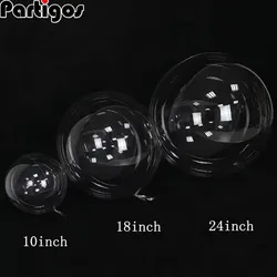 50/30/10pcs 10/20/24/36inch No Wrinkle Bobo Transparent Clear Balloons Wedding birthday party Decoration DIY Helium Balloons
