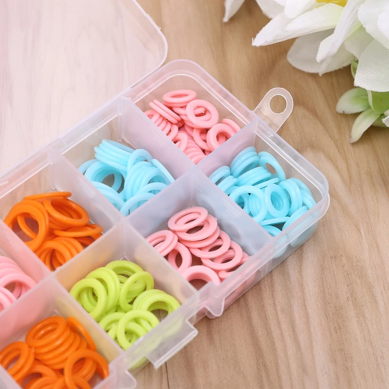 240pcs Round Knit Knitting Marking Circles Rings Markers Crochet Stitch DIY Sewing Accessories Knit Rings Markers