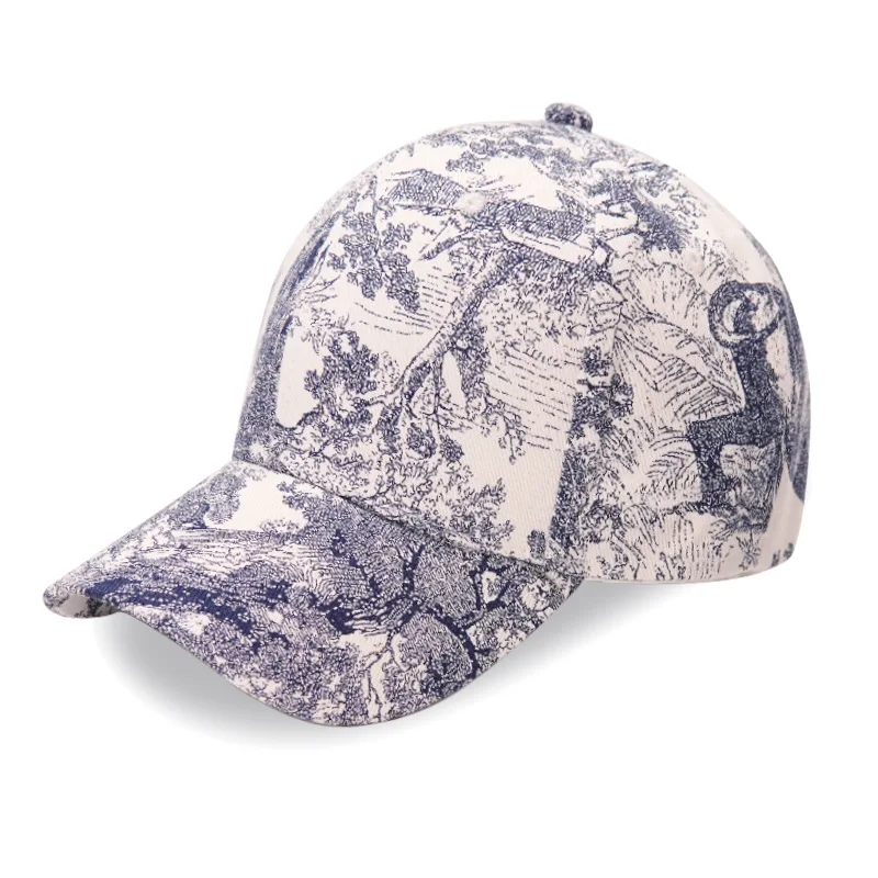 Luxury Outdoor Sport Baseball Cap Spring Summer Floral Print Adjustable Men Women Caps Fashion Hip Hop Hat