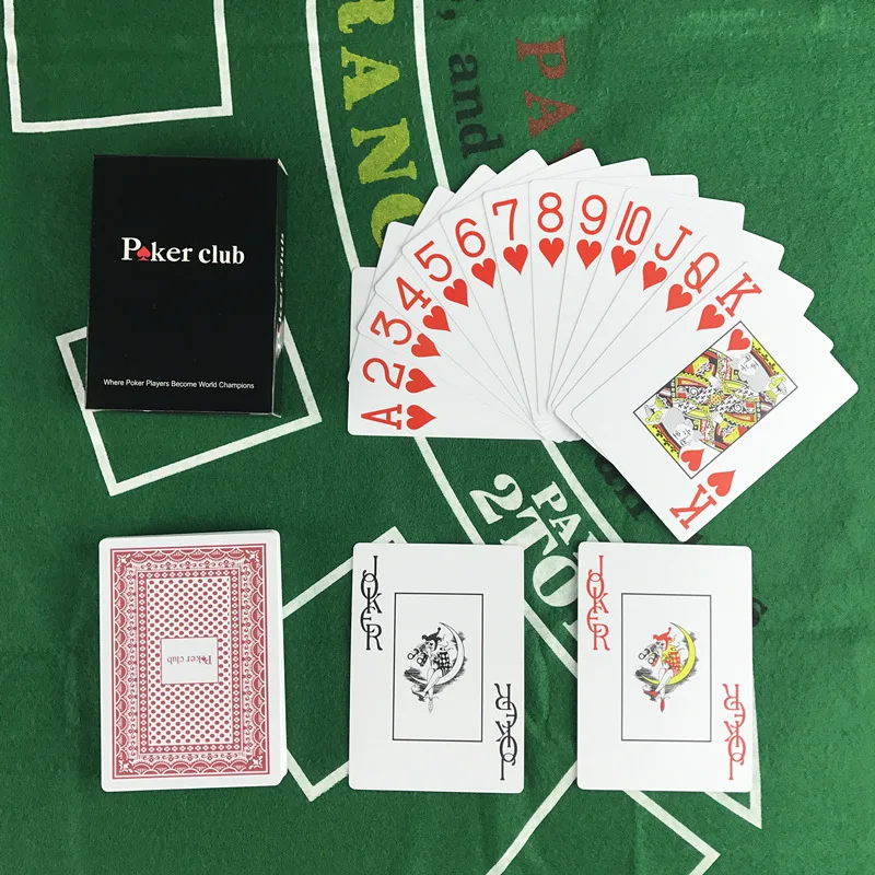 Cartes de jeu en plastique résistantes à l\'eau, pour poker, club, baccarat, Texas Hold\'em, jeux de société, 2.48x3.46 pouces, 10 pièces par lot