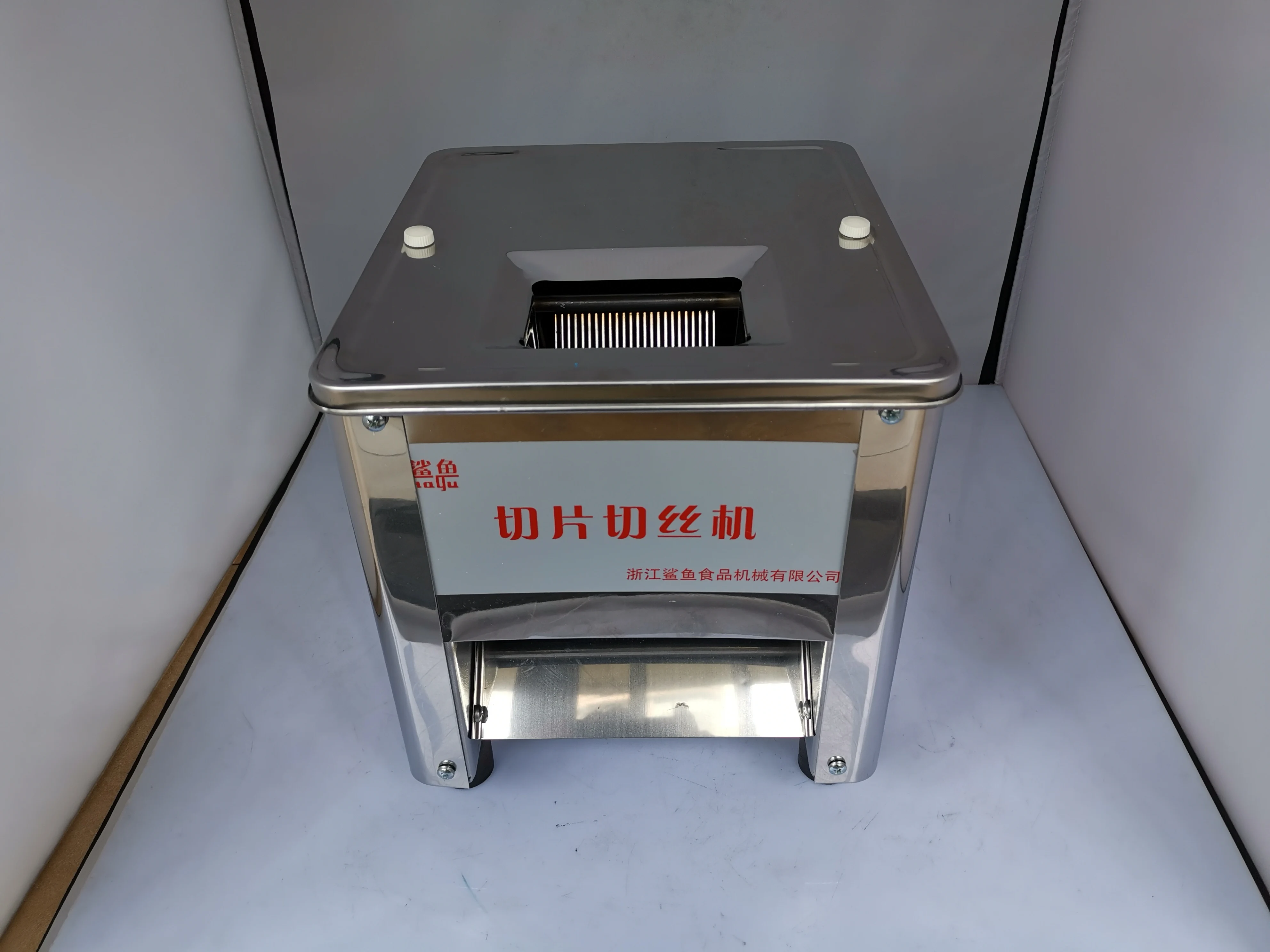 SY-85 Commercial stainless steel small automatic meat slicer, household pork meat slice strip dicing machine thickness optional