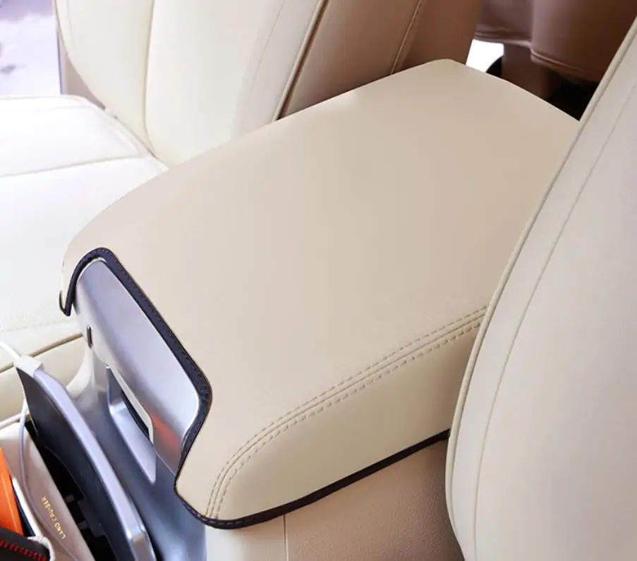 Microfibre Leather Center Armrest Box Case Cover For Toyota Land Cruiser 200 LC200 2008 2009 2010 2011 2012 -2019 Car Interior