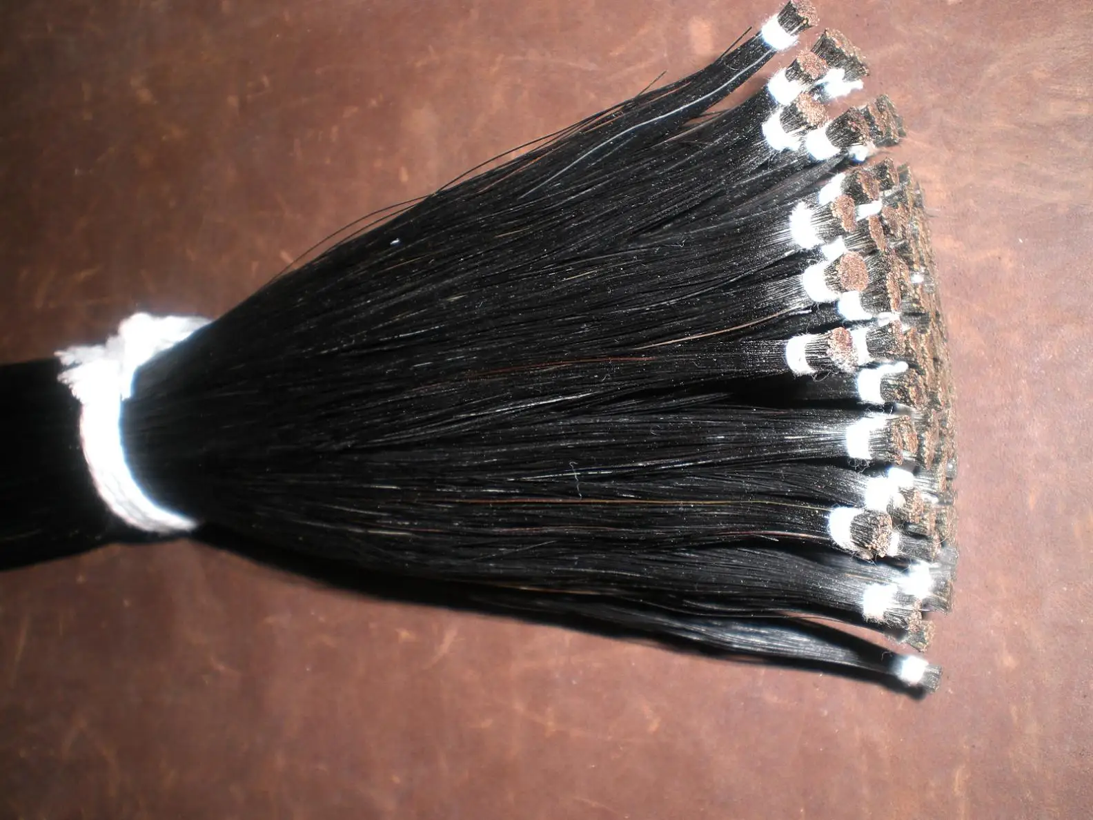 50 hanks Quality Black violin bow hair 32 inches long stallion horse tail hair