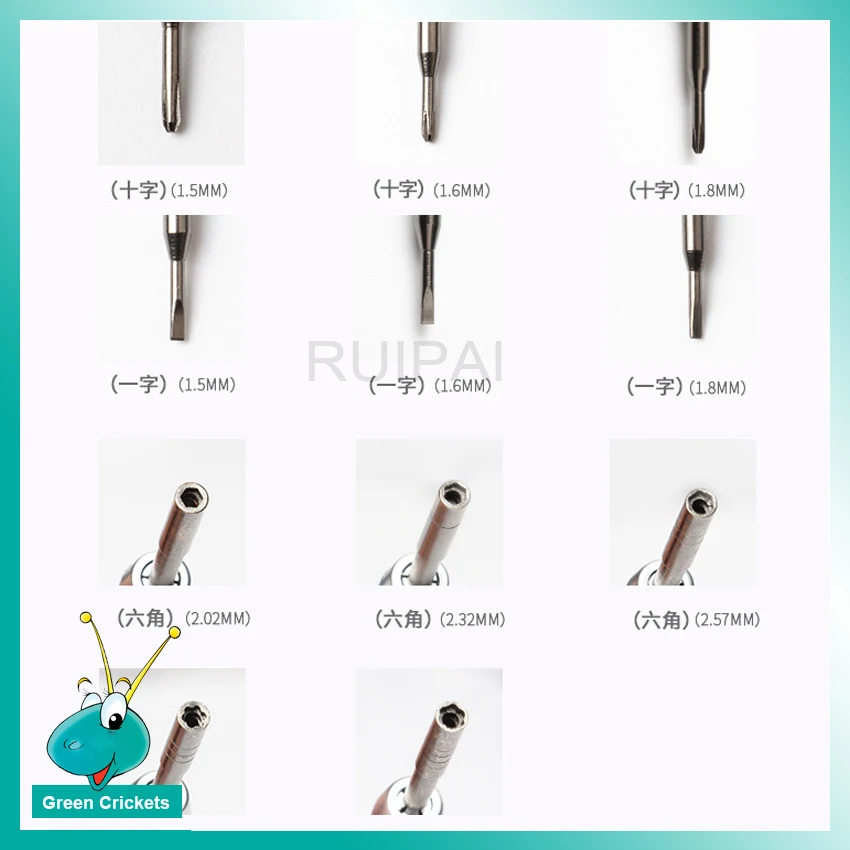 High Quality Watch Tool Screwdriver Assort Size Flat Cross Bushing Sleeve Type Screw Driver Tools for Watches Glasses Repairing