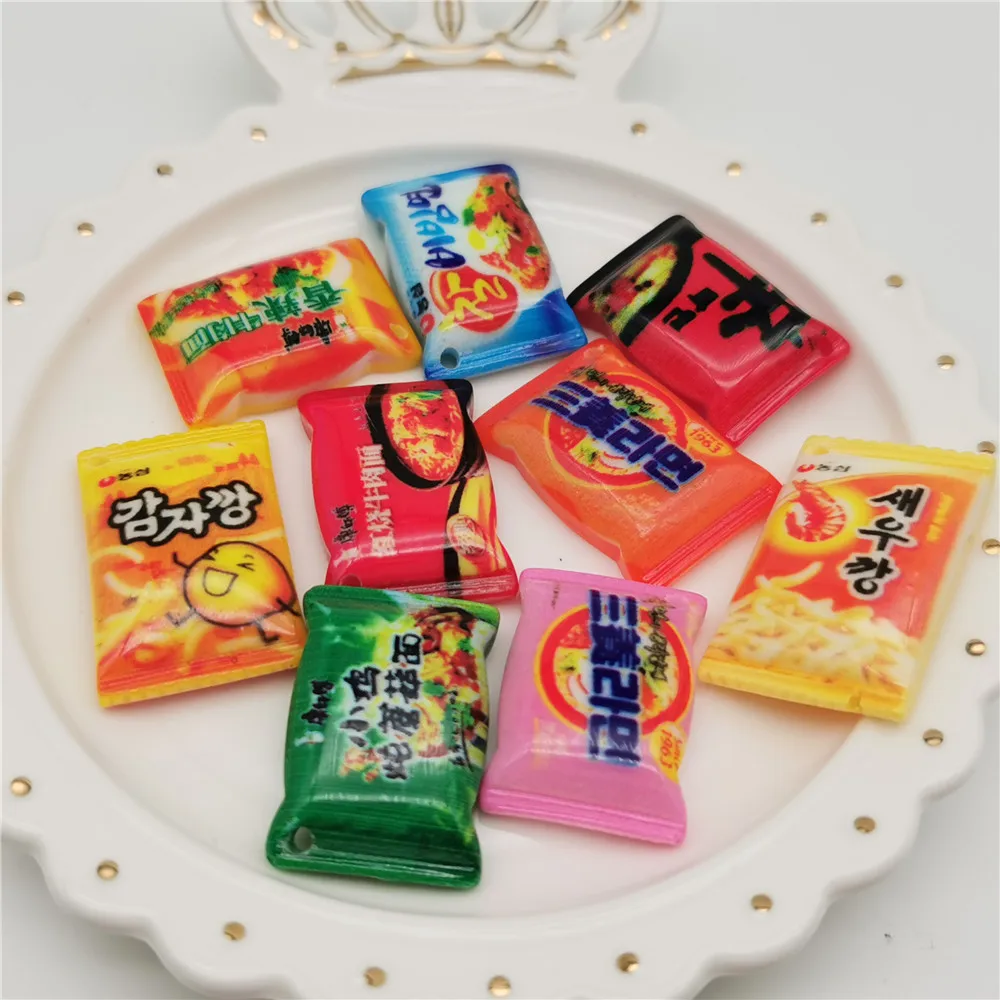 8pcs Slime Filler Simulation Cute Mini Noodles Food Miniature Model Charms for DIY Decoration