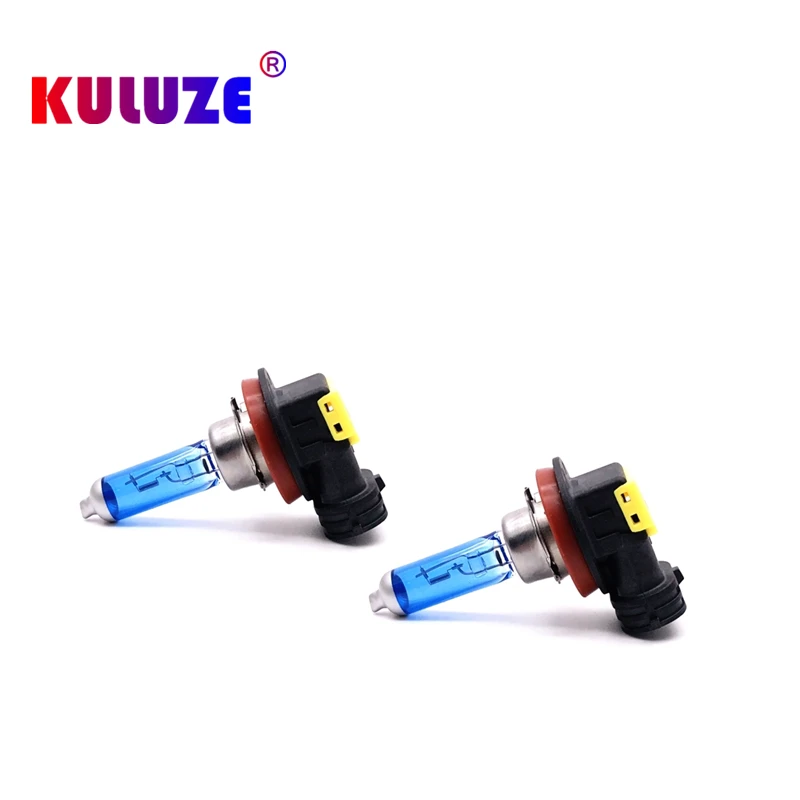 Lampu kabut Quartz kaca, bohlam cahaya depan mobil Super putih PGJ19-1 kekuatan tinggi 12V 55W 2 buah H8 12V 35W