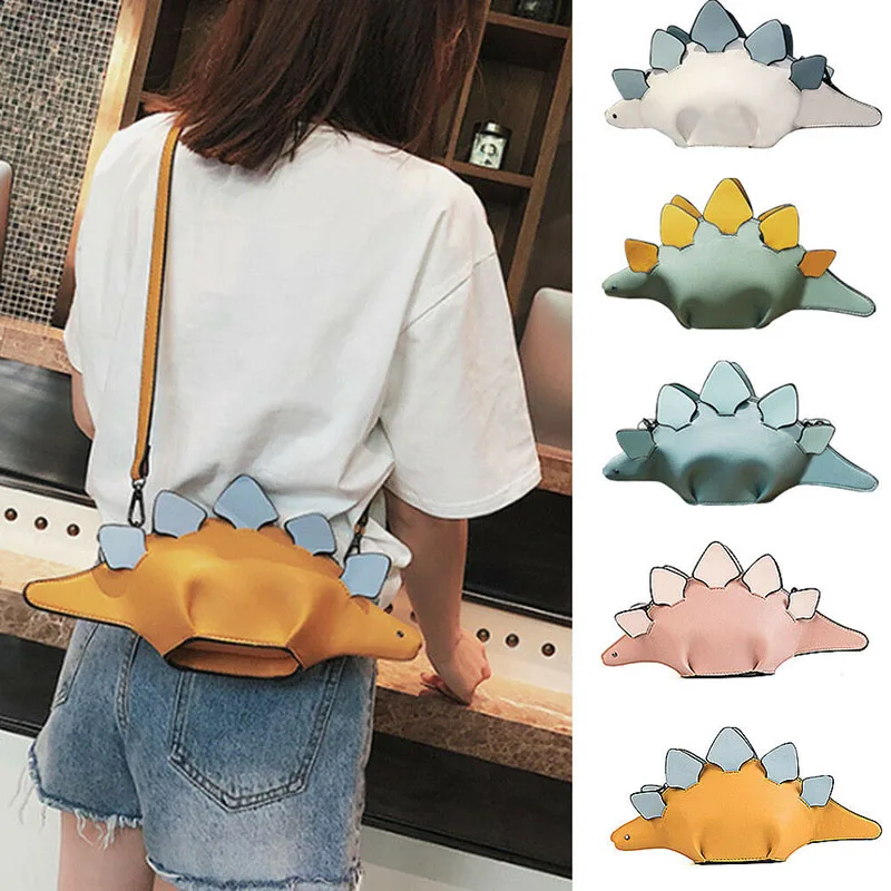 Women Dinosaur Shape Cross Body Bag Girl PU Leather Handbag Purse Fashion Shoulder Bag Lady Messenger Bags Mini Clutch 2023 New