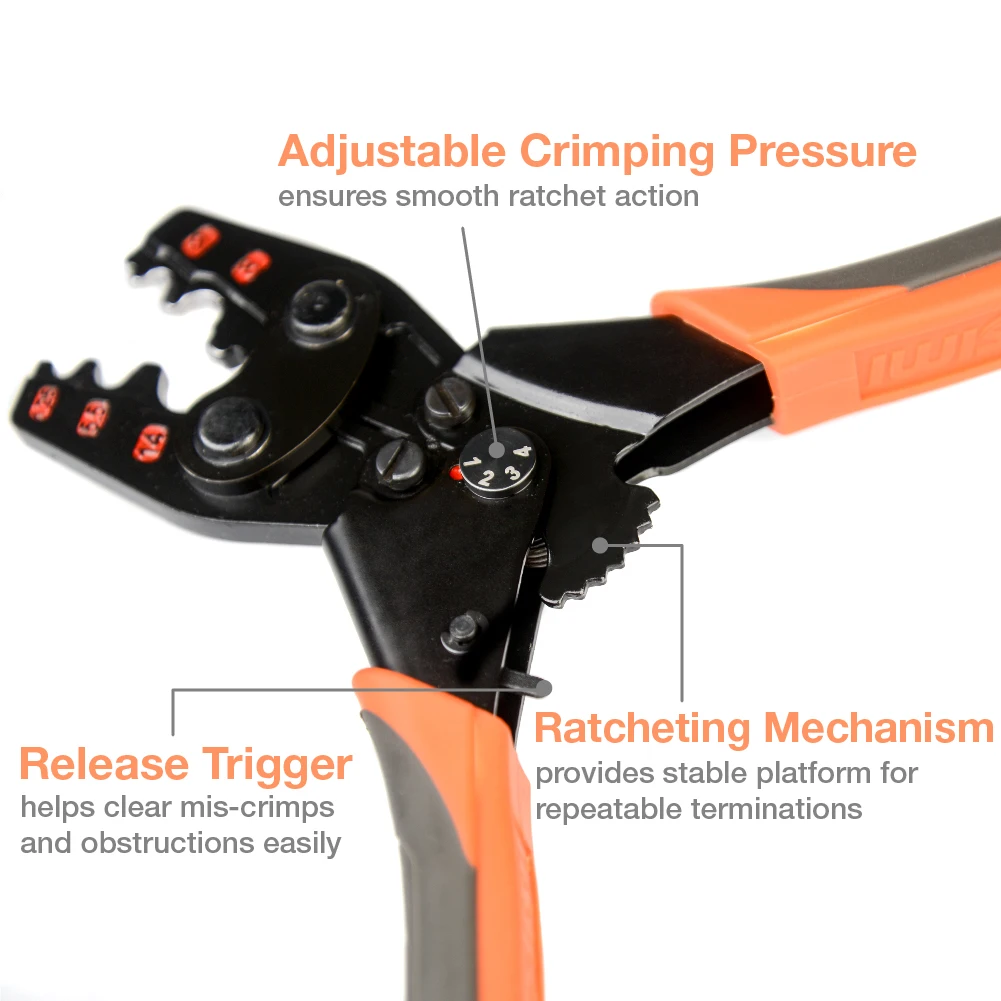 Imagem -05 - Alicate de Crimpagem Cabo Lug Crimper Tool Terminais Nus Wire Plier 1.25-14 mm ² Awg226 para Conectores Não Isolados Iws16