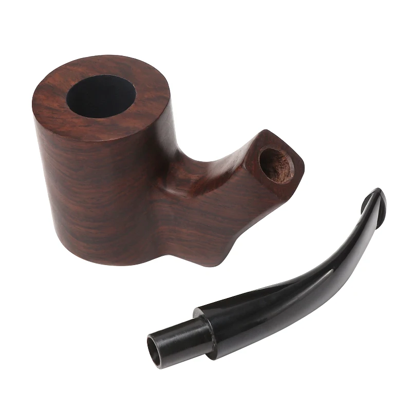 New Classic Smoking Pipe Creative Flat Bottom Tobacco Pipe Ebony Pipe 9mm filter Handmade Wooden Pipe Smoking Accessolries