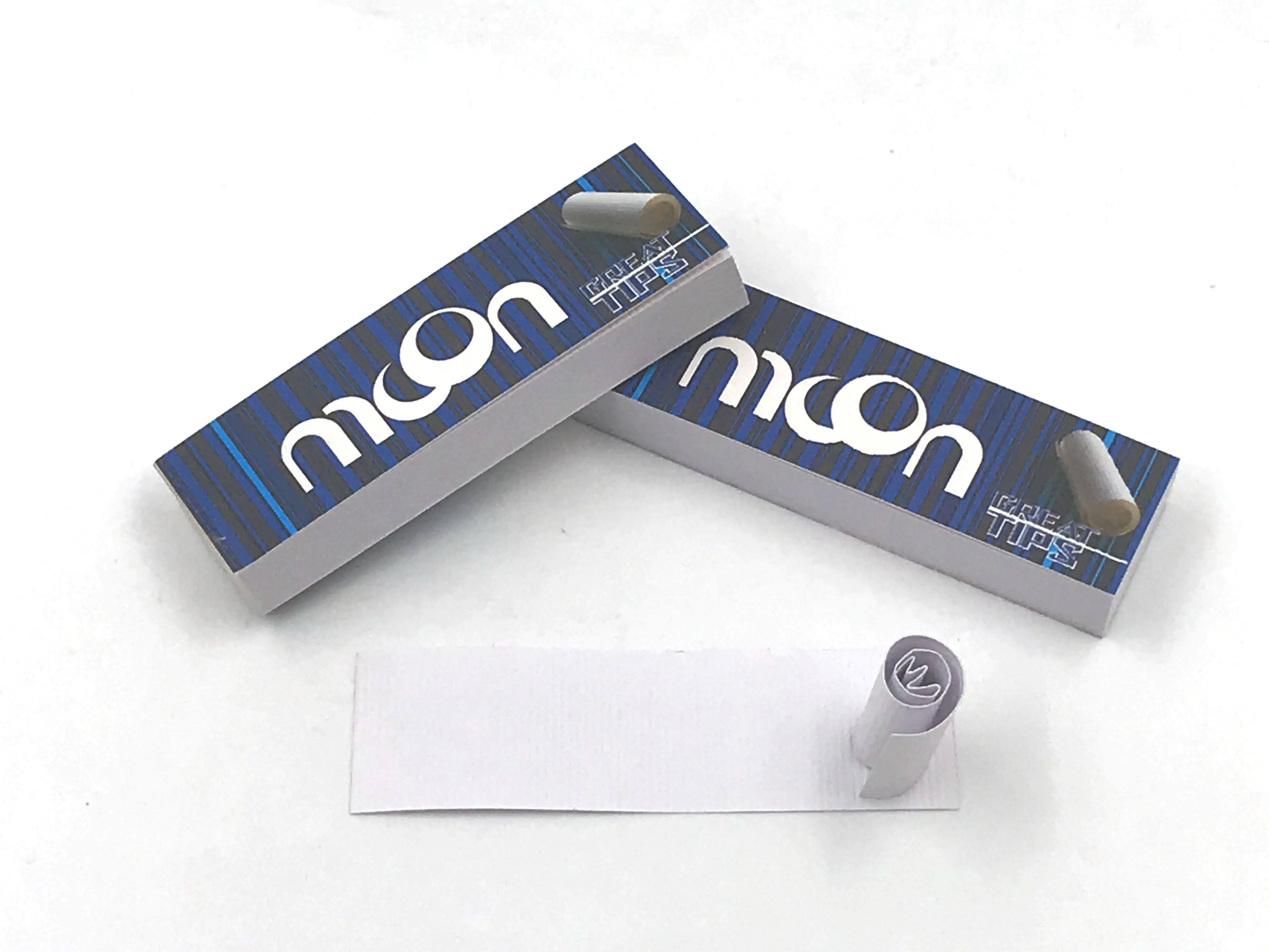 MOON Rolling Filter Tips Natural Rolling Filter Tips 50 leaves Rice Paper Tips