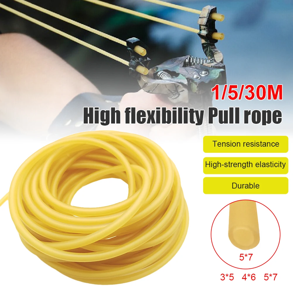 1/5/30M Rubber Tube Natural Latex Slingshot Tubing Band For Slingshot Hunting Band Catapults Fitness Yoga Tactical Bow Accessory