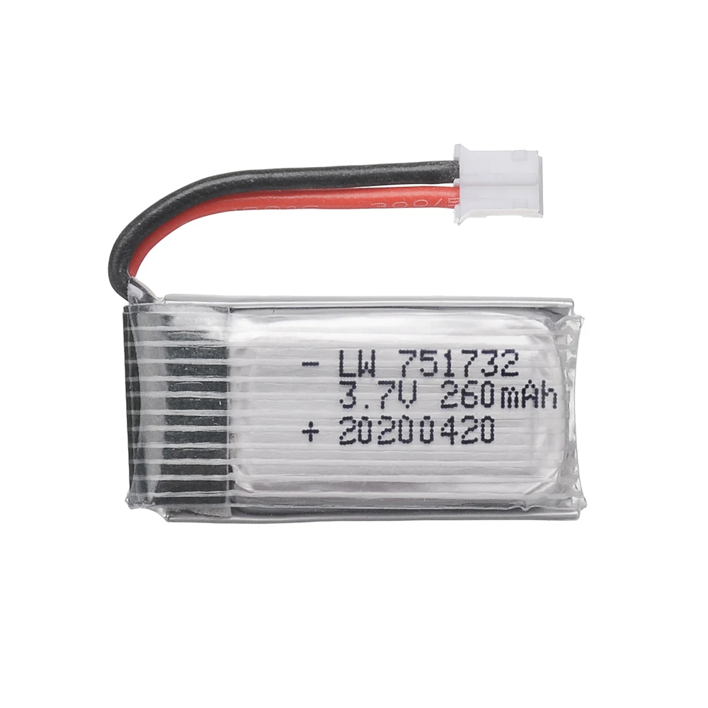 5Pcs H36 Battery 3.7V 260mAh Lipo Battery For Eachine E010 E011 E012 E013 For Furibee F36 NH010 H36 RC Quadcopter Drone Parts