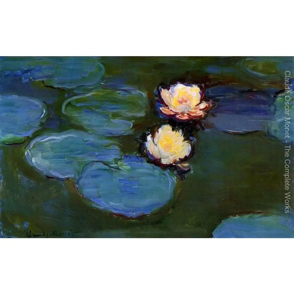 

Christmas Gift Wall Art on Canvas Water Lilies by Claude Monet Painting Reproduction High Quality Handmade