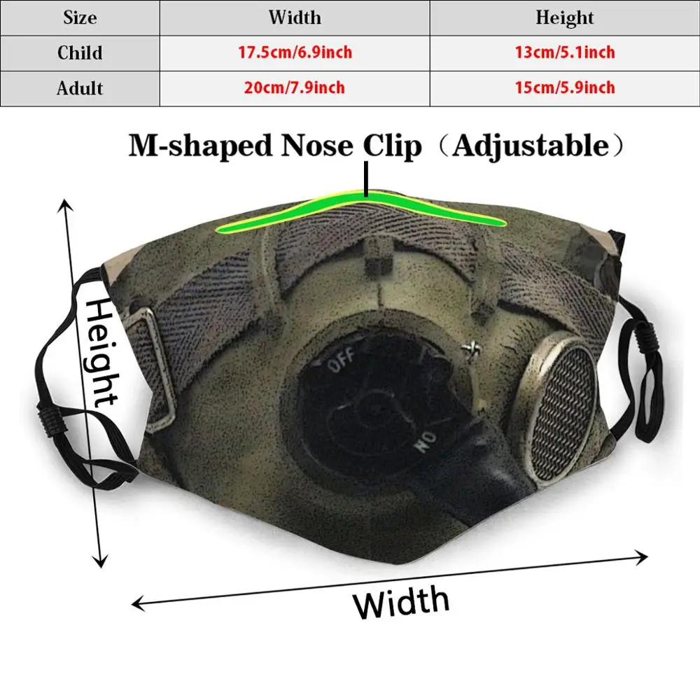 Basic Pilot Mask Adult Kids Anti Dust Filter Diy Mask Fighter Aircraft Air Force Pilot Gunner Oxygen Helmet Aircrew Respirator