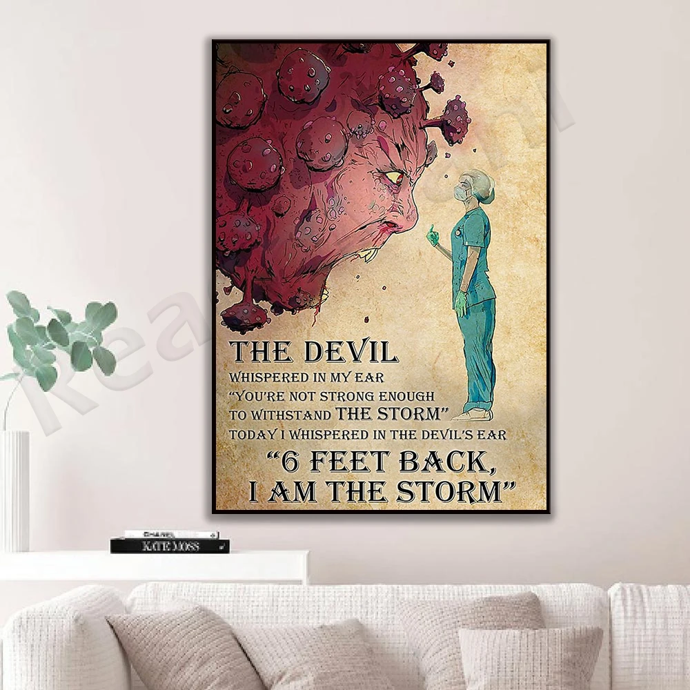 Nurse hero vertical poster, back I am the storm nurse poster, nurse strong poster, doctor lover gift