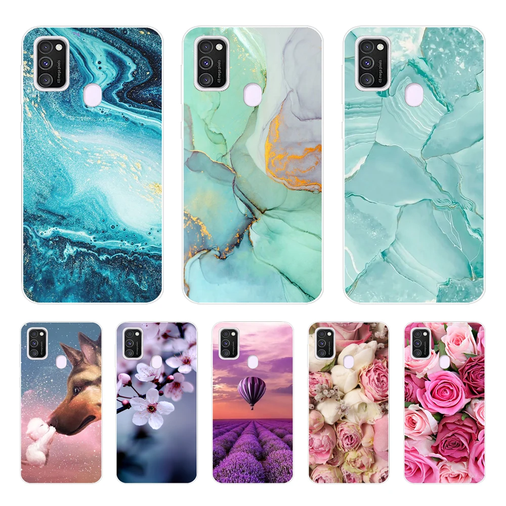 For Samsung M21 Case 6.4 inch Silicone Soft Back Cover For Samsung Galaxy M21 Case Cartoon TPU Coque for Samsung M 21 Bumper Bag