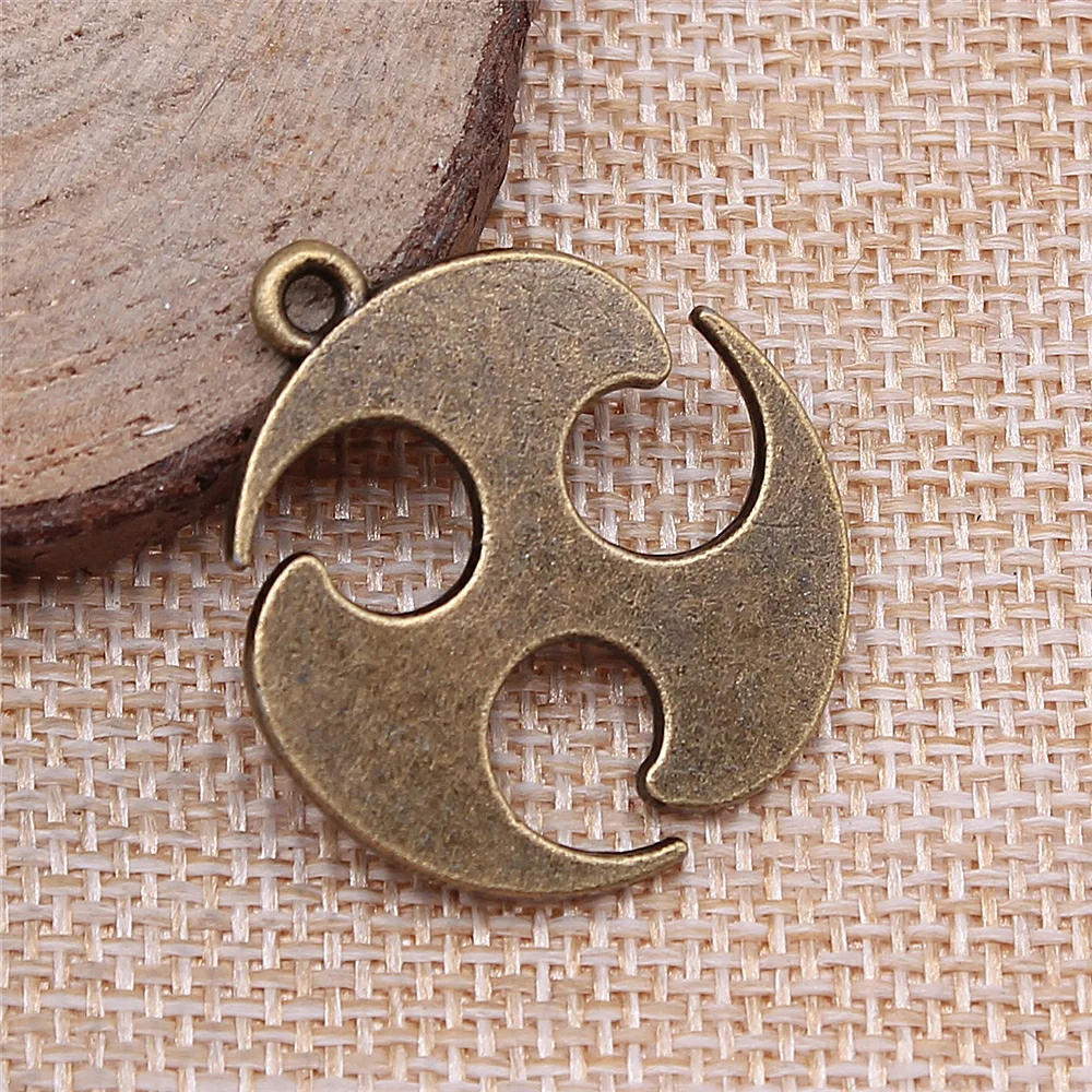 

free shipping 12pcs 29x29mm antique bronze swirl charms diy retro jewelry fit Earring keychain hair card pendant accessories