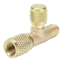 Válvula de escape 1/4sae, adaptador de carga de refrigeración para herramientas de reparación de línea de acondicionamiento R22 R12 R134