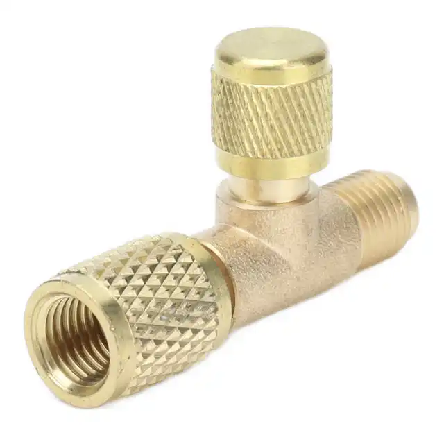 1/4SAE zawór Adapter do ładowania chłodniczego do klimatyzacji zawór wydechowy do narzędzi naprawczych linii R22 R12 R134