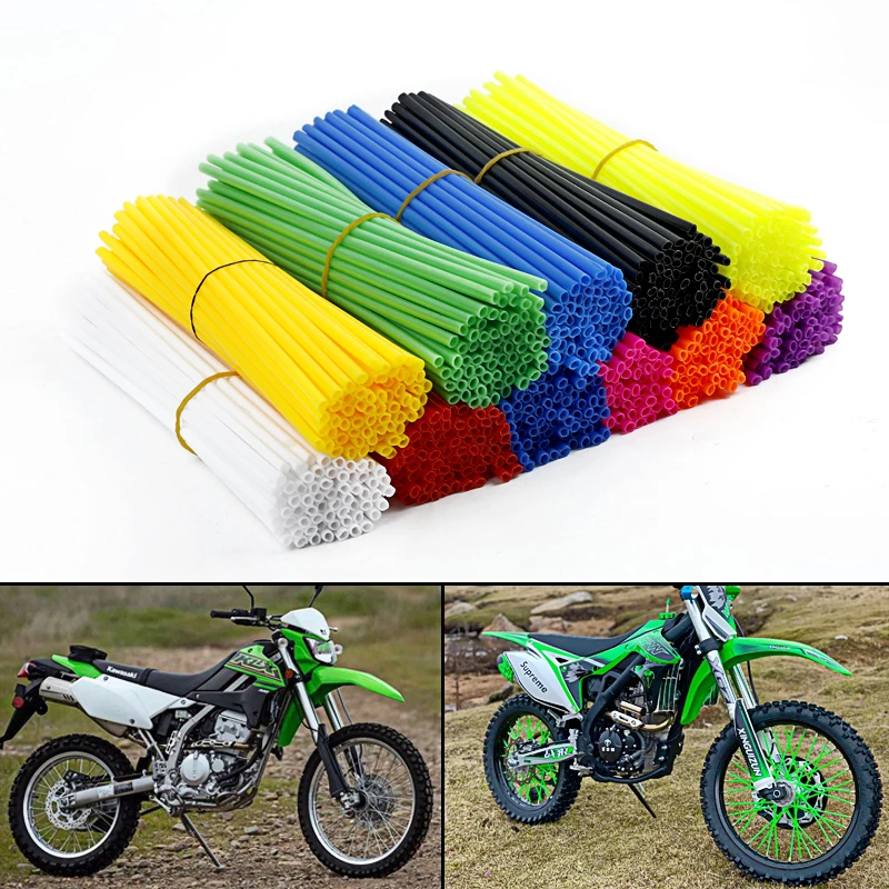 New Motorcycle 36 Pcs Wheel Rim Spoke Wrap Kit Skin Cover For MX Motocross Dirt Pit Bike Enduro Supermoto Honda Suzuki