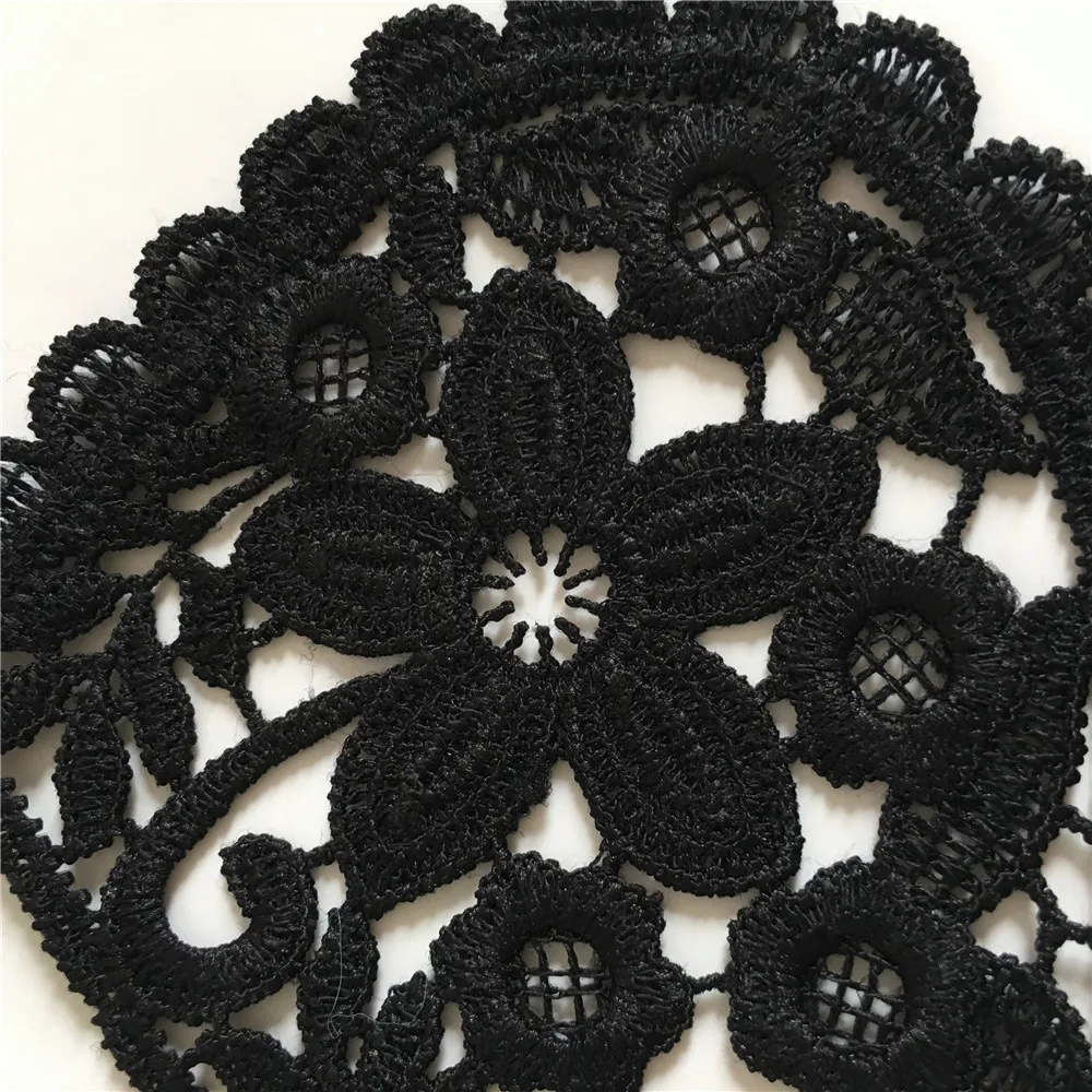 Black And White Neckline Lace Fabric DIY Hollow Lace False Collar Embroidery Applique Decoration Clothing Sewing Accessories