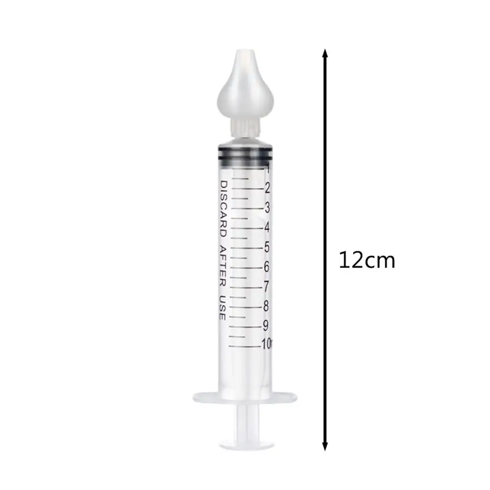 Jlong-Aspirador Nasal para cuidado de la salud del bebé, tubo de aguja sólida de silicona, 2 piezas, 10ml