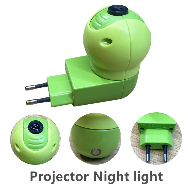 Projector EU Plug 220V LED Night Light Creative Table Bedside Lamp Romantic Bear Image Kids Room Decoration Xmas Gift Box